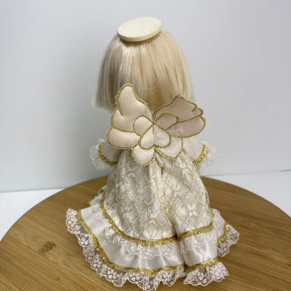 Vintage Enesco Precious Moments Angel Doll Christmas Tree Topper Holiday 1990